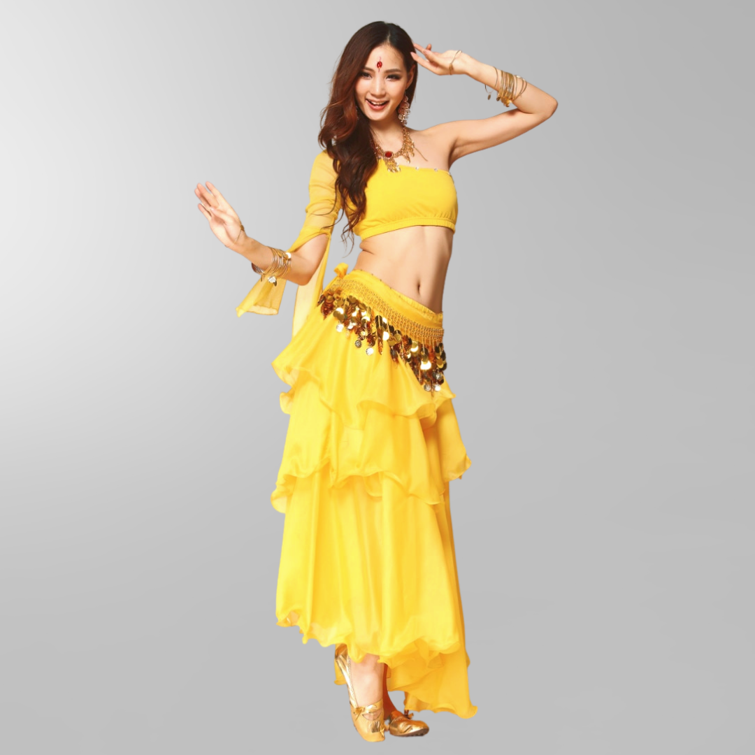 kjol för orientalisk dans i chiffong magdans danskläder